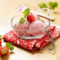 Sorbet fraise vanille au sirop d’agave